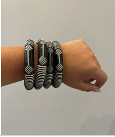 PVC Bangles- Black and White