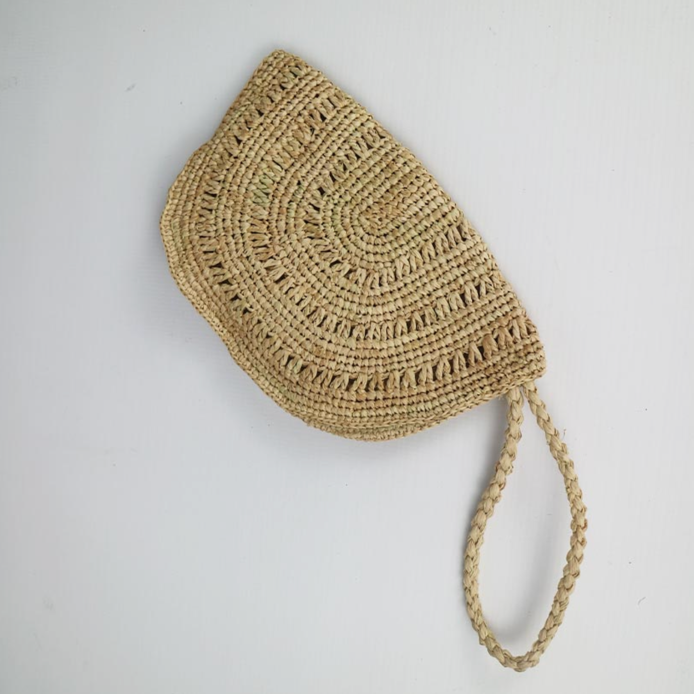 Crochet Wristlet Clutch- Tan