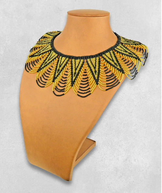 Zulu Princess Necklace -Black and Gold