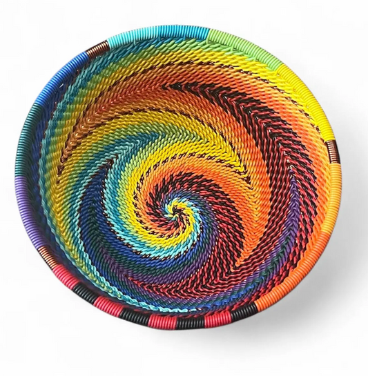 Small Rainbow Telephone Wire Bowl- 57