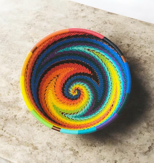 Small Telephone Wire Bowl - Rainbow 37