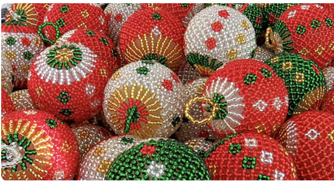 Zulu Beaded Christmas Ornament- Classic Mix