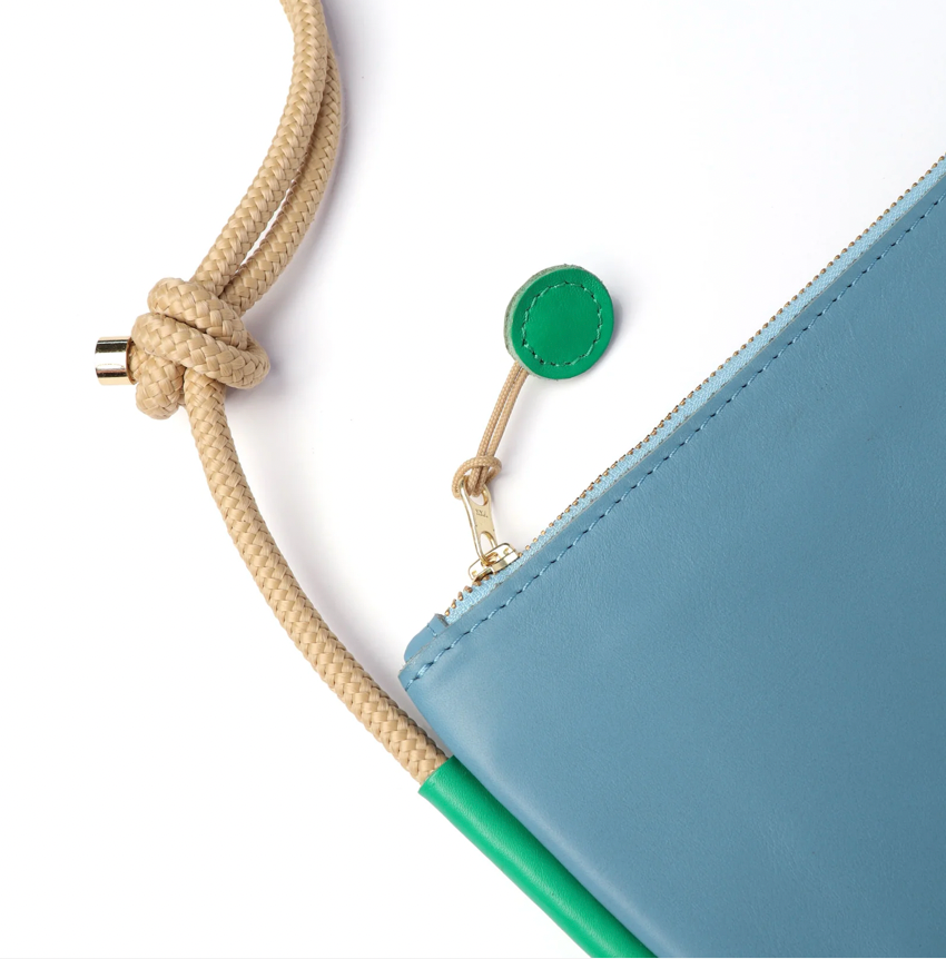 Selene Bag- Sky Blue and Lawn Green