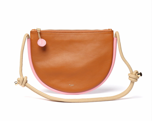 Selene Bag- Tan and Baby Pink