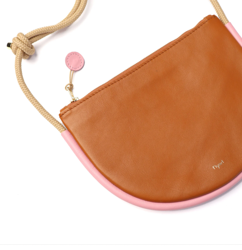 Selene Bag- Tan and Baby Pink