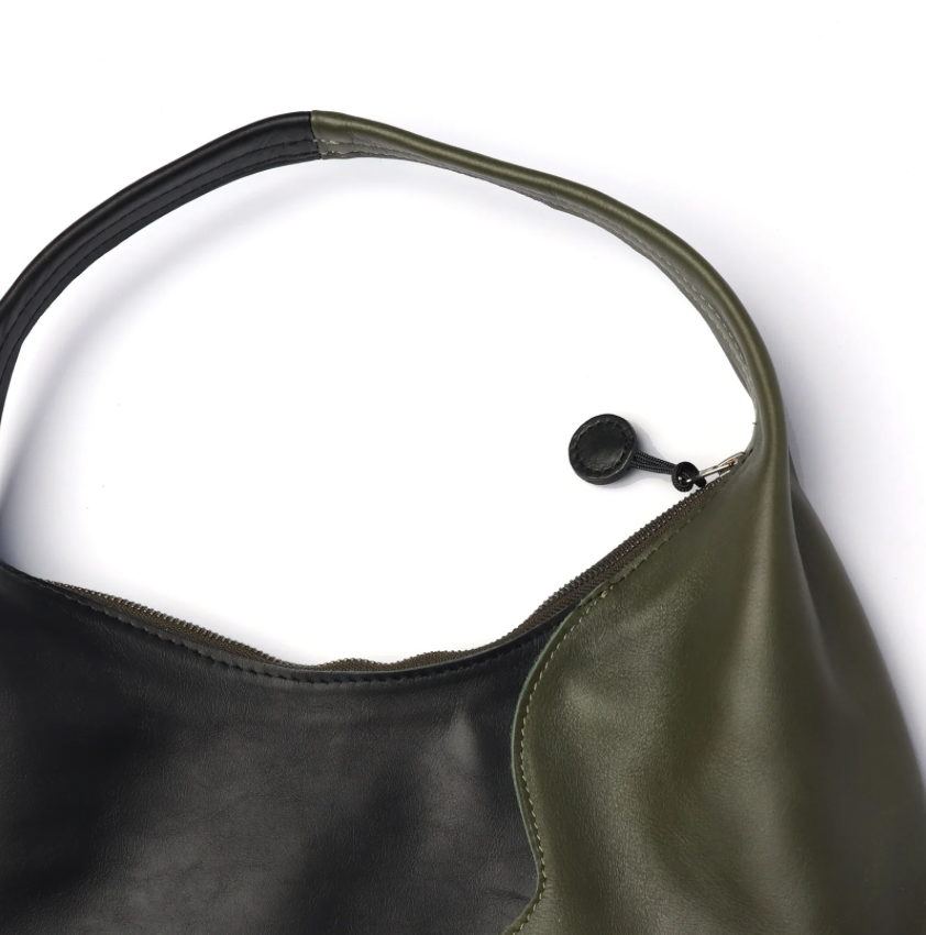 Libra Shoulder Bag- Olive and Black