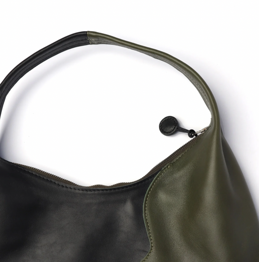 Libra Shoulder Bag- Olive and Black