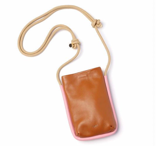 Sol Bag- Tan and Baby Pink