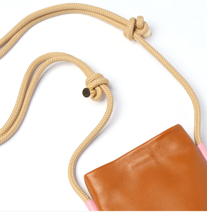 Sol Bag- Tan and Baby Pink