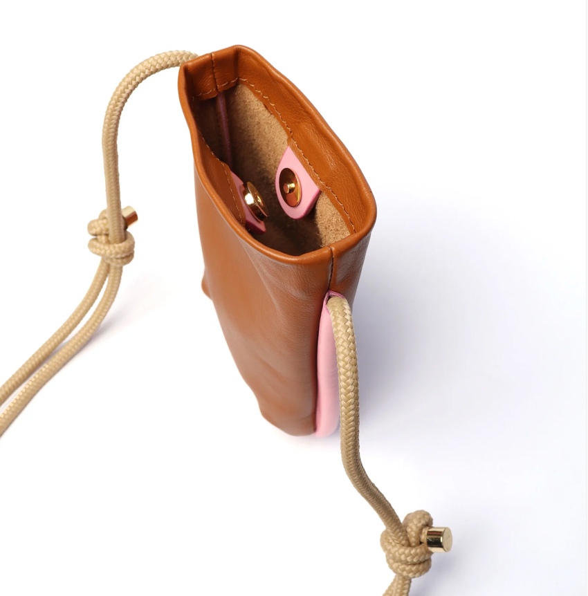 Sol Bag- Tan and Baby Pink