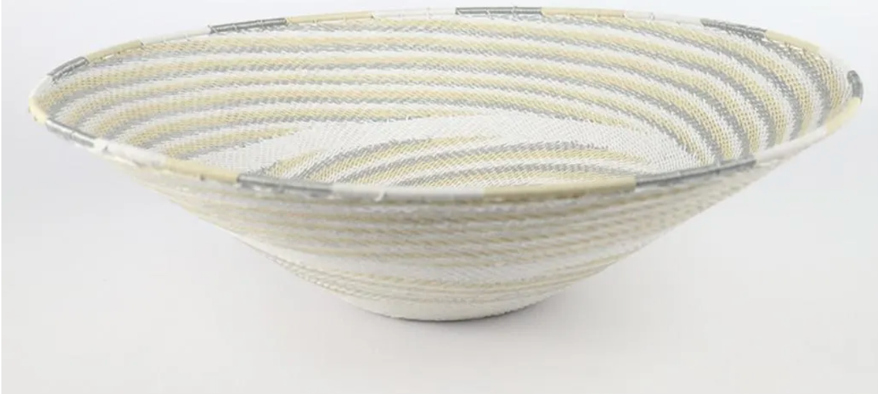 Large Telephone Wire Bowl- Black and White Vibe
