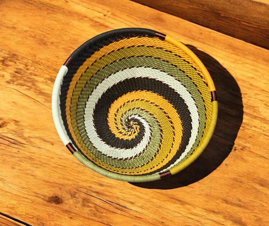 Small Marigold Telephone Wire Bowl- 57
