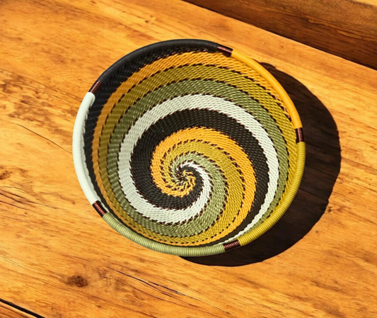 Small Marigold Telephone Wire Bowl- 57
