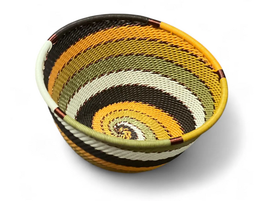 Small Marigold Telephone Wire Bowl- 57