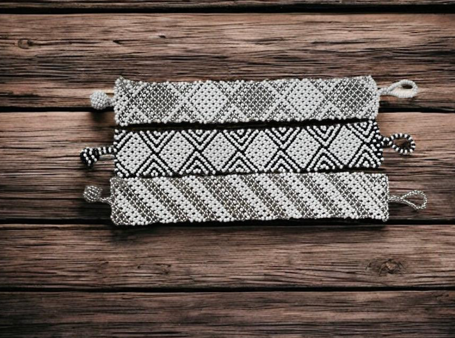 Unisex Flat Zulu Bracelets-White