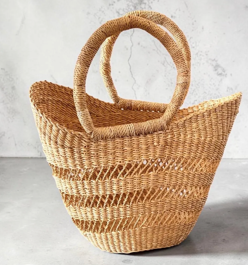 Crochet Bolga Market Bag- Tan