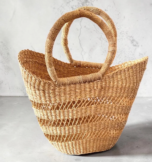 Crochet Bolga Market Bag- Tan