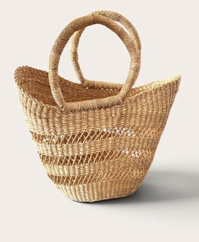 Crochet Bolga Market Bag- Tan