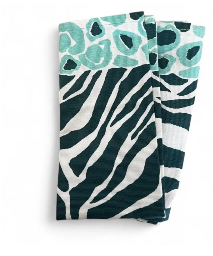 Zebra & Cheetah Print Cotton Napkin Sets
