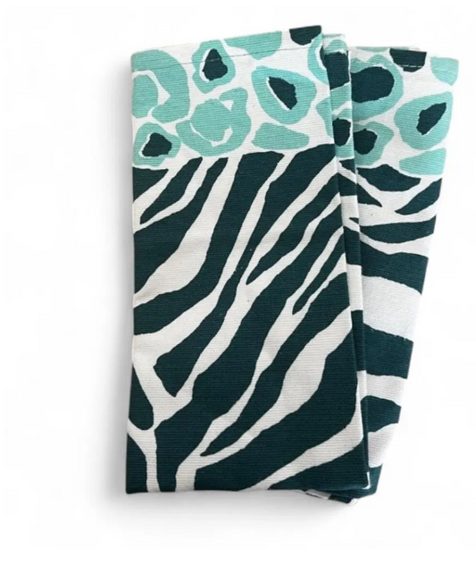 Zebra & Cheetah Print Cotton Napkin Sets