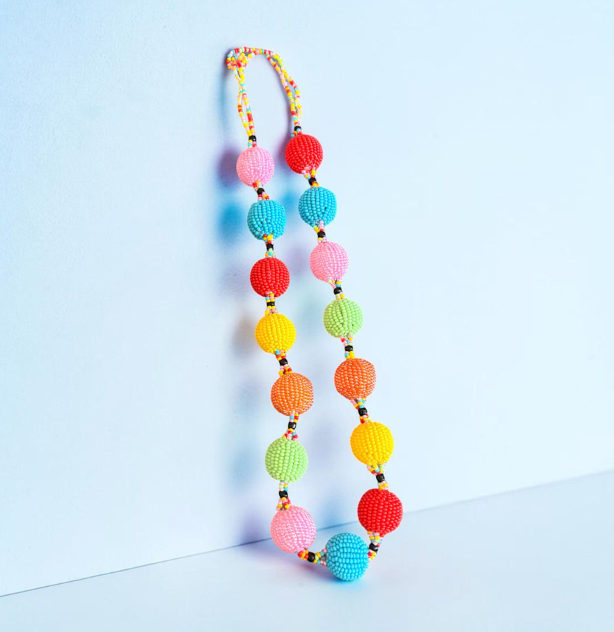 Zulu Bobble Necklace- Rainbow