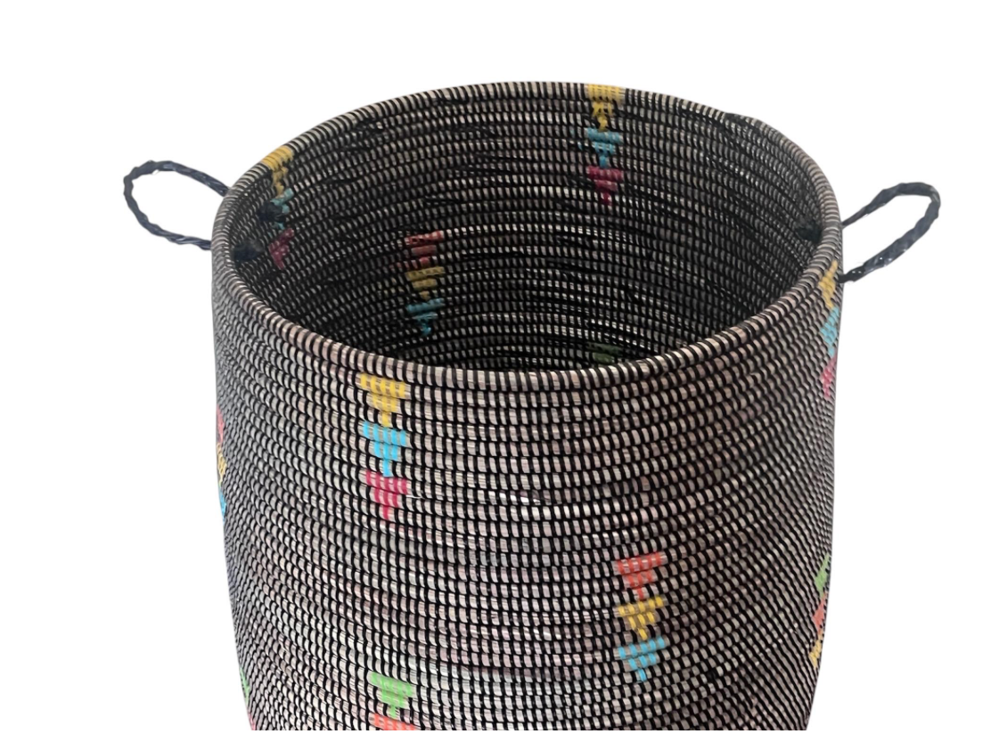 XL Black and Rainbow Triangle Basket