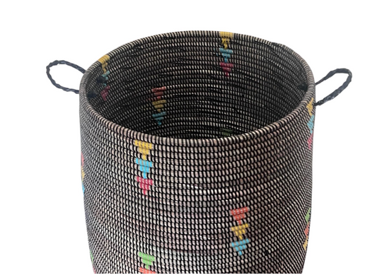 XL Black and Rainbow Triangle Basket