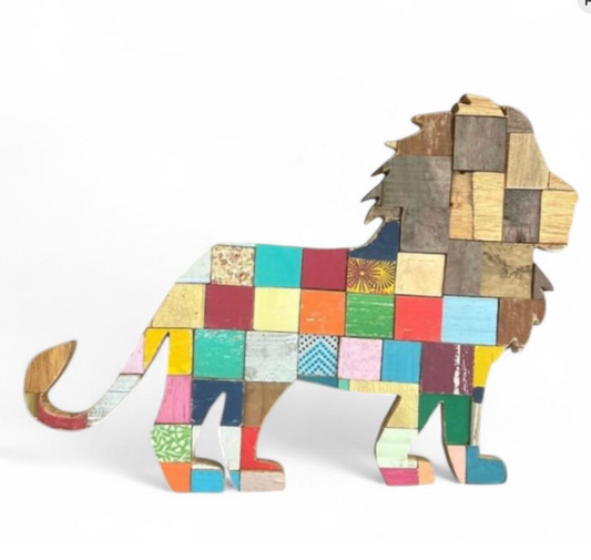 Lion Wood Wall Art