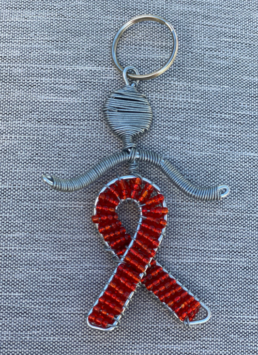AIDS Flag Charity Keychain