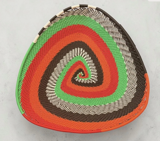 Triangular Telephone Wire Plate- Jamaican Fiesta