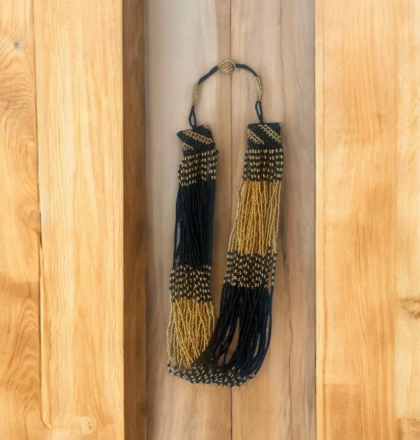 Zulu Zama Necklace- Black and Gold