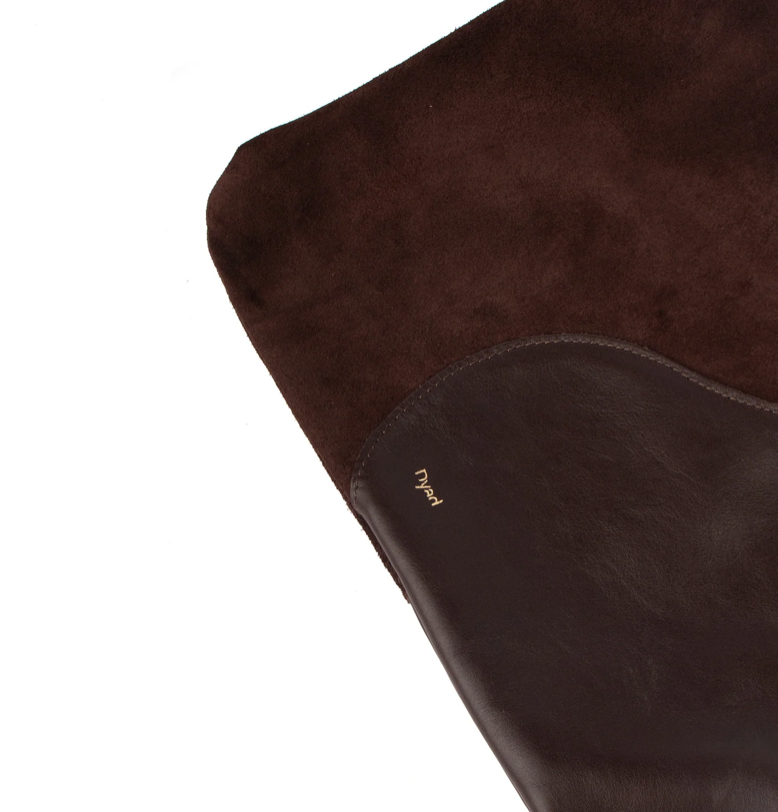 Libra Shoulder Bag- Chocolate Suede