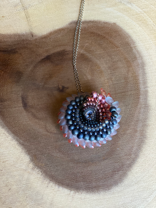 Coil Glass Bead Necklace
