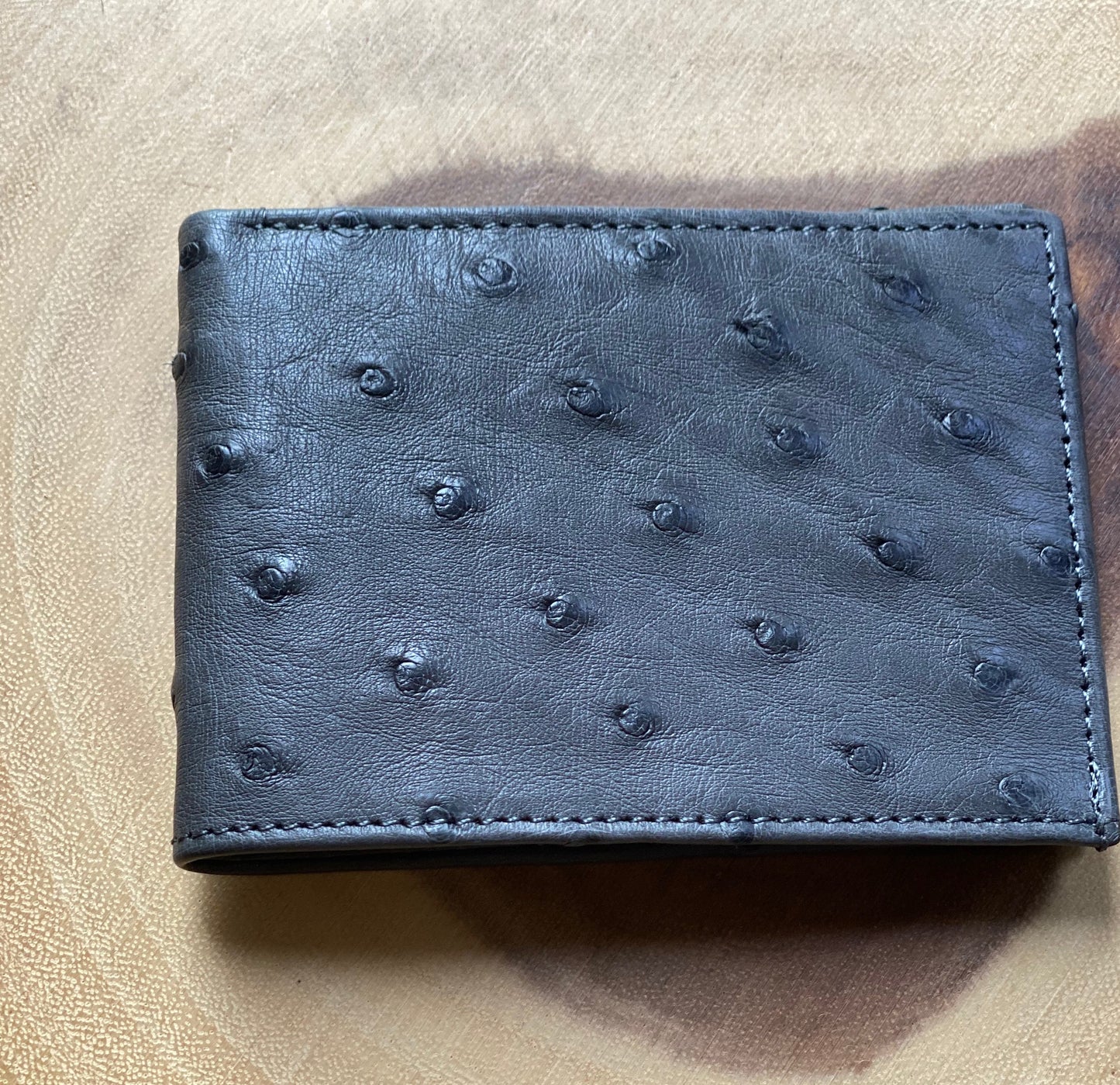 Ostrich Wallet: Mens Bifold Slim