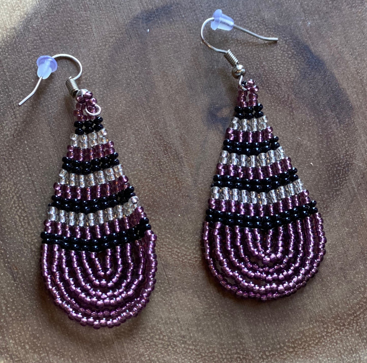 Hand Beaded Drop Earrings