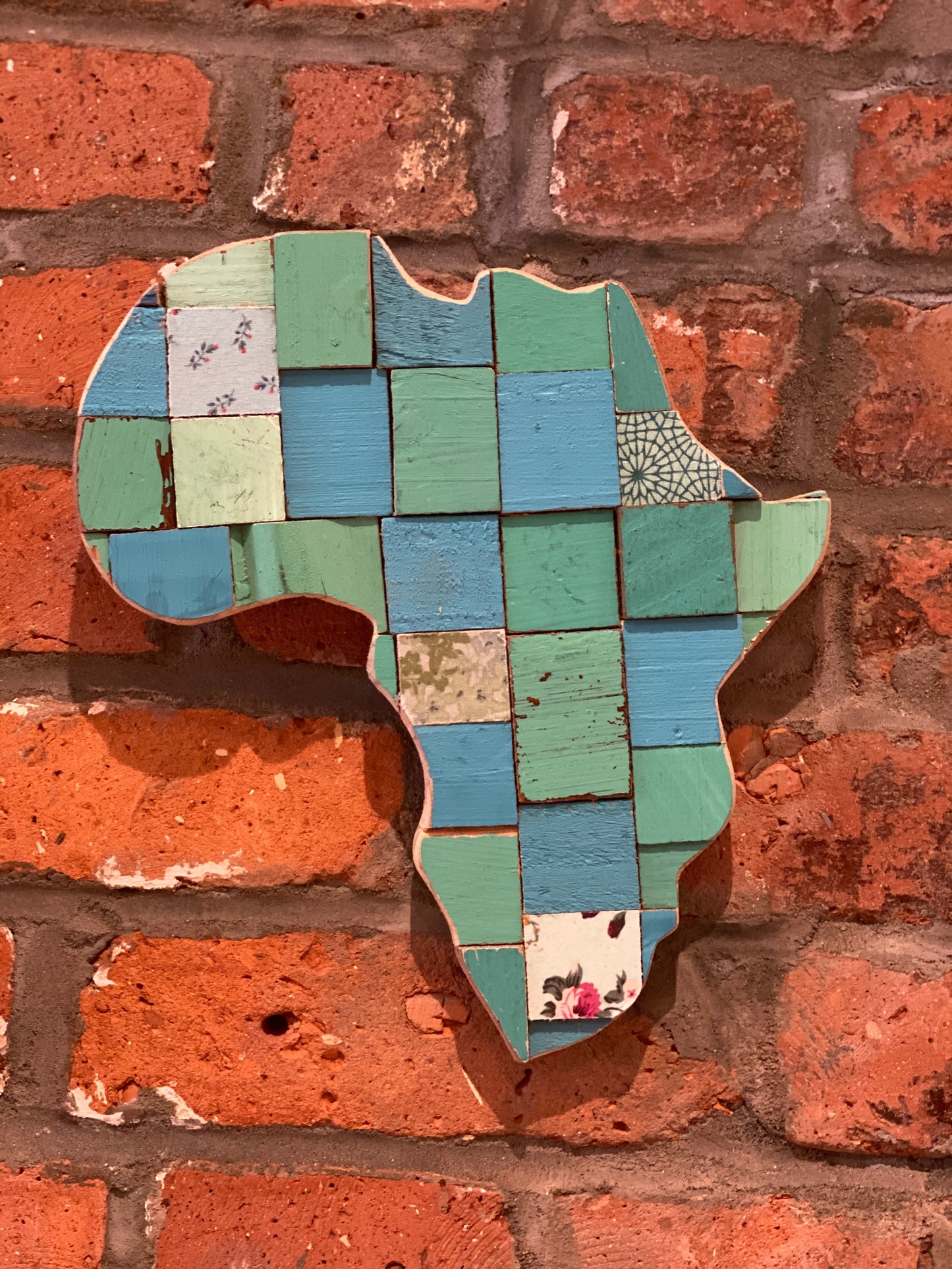 Small Africa Bloc Art-Teal