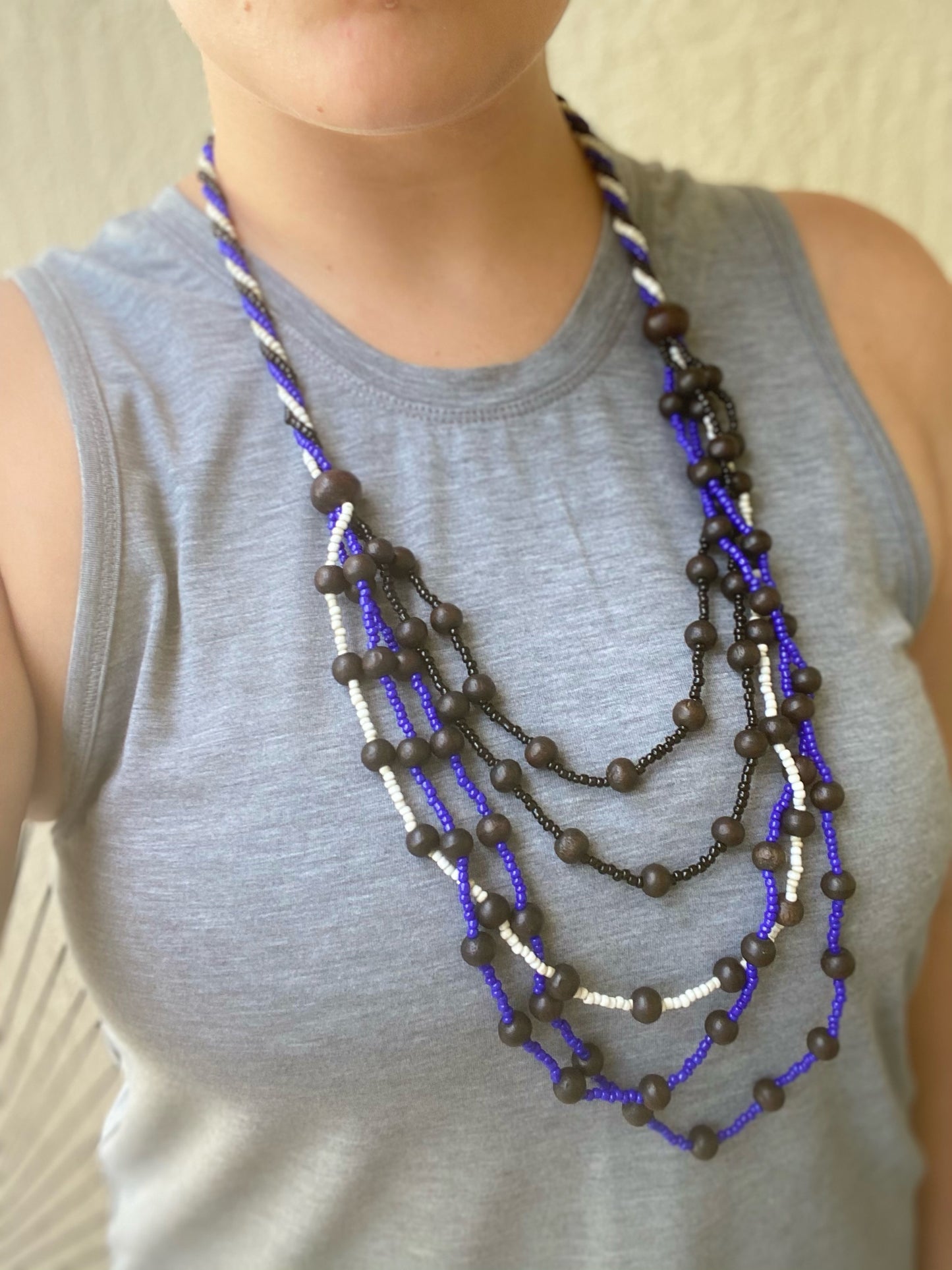 Layered Modern Blues Necklace