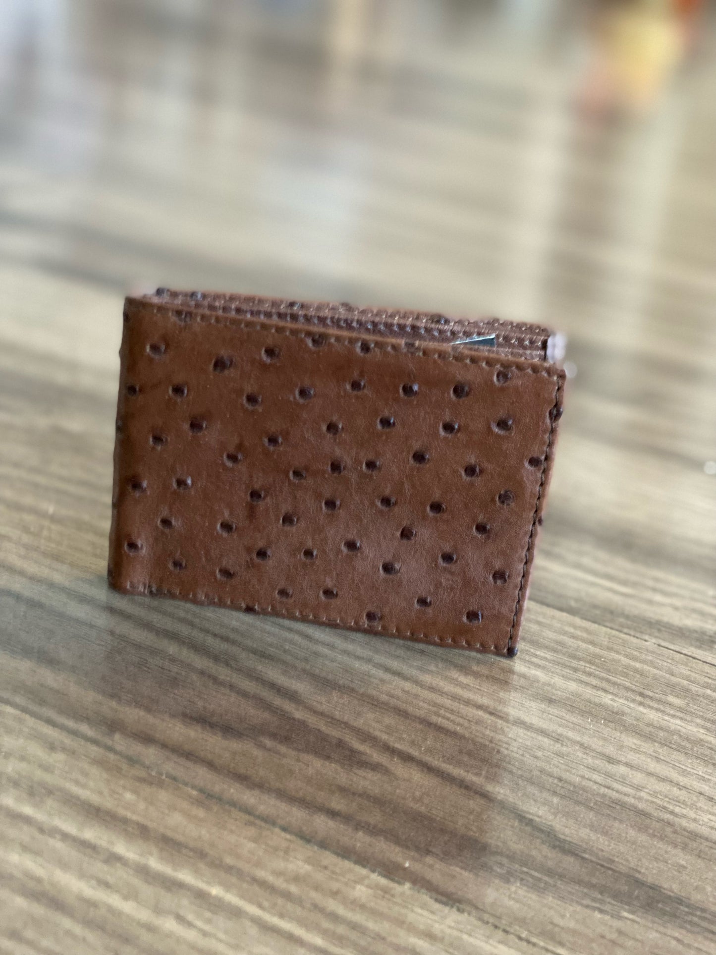 Ostrich Wallet: Mens Bifold Slim