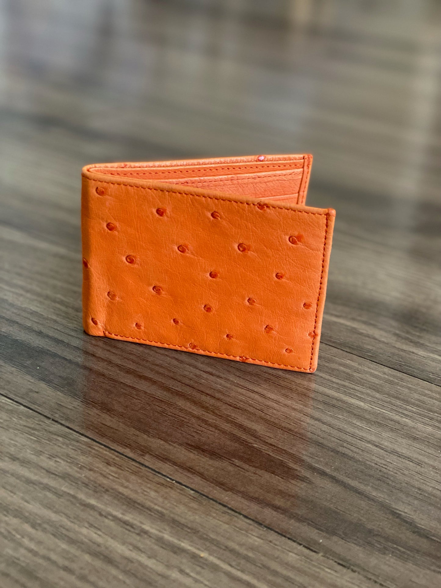 Ostrich Wallet: Mens Bifold Slim