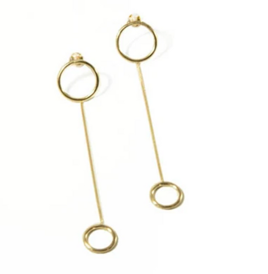 Drop Circle Earrings