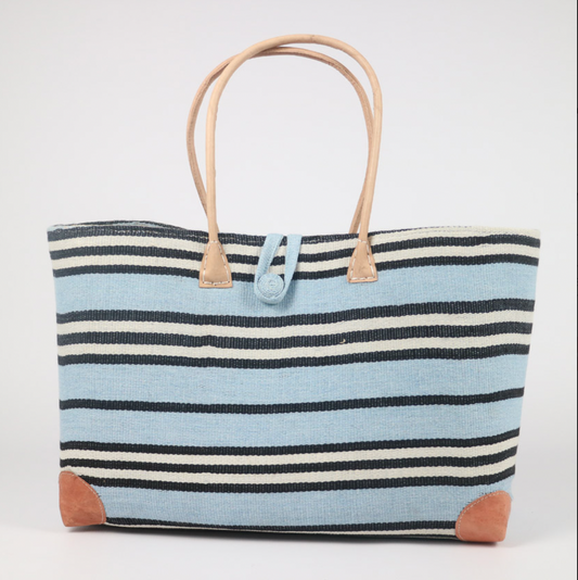 Nautical Leather Sisal Totes