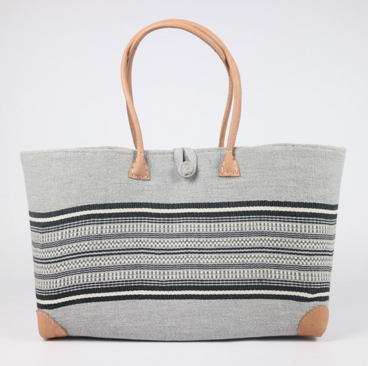 Nautical Leather Sisal Totes