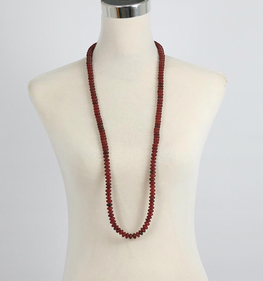 Red Amber Loop Necklace