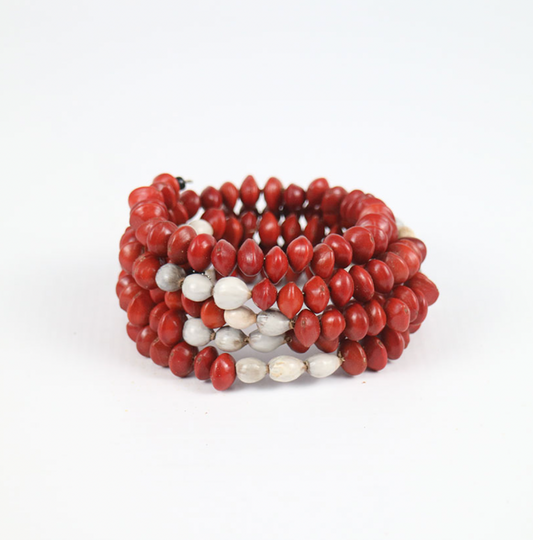 Red Seed Wrap Bracelet