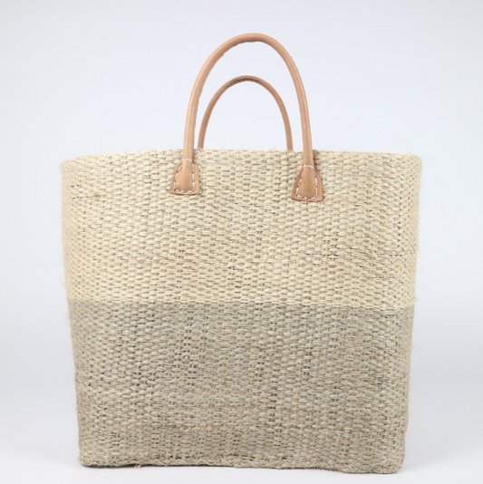 Two Tone Market Bag- Neutrals