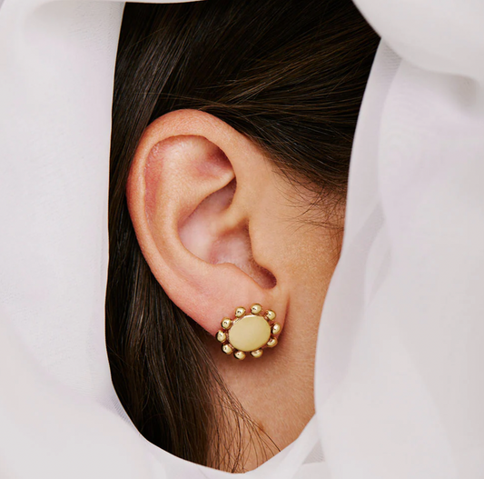 Daisy Brass Studs