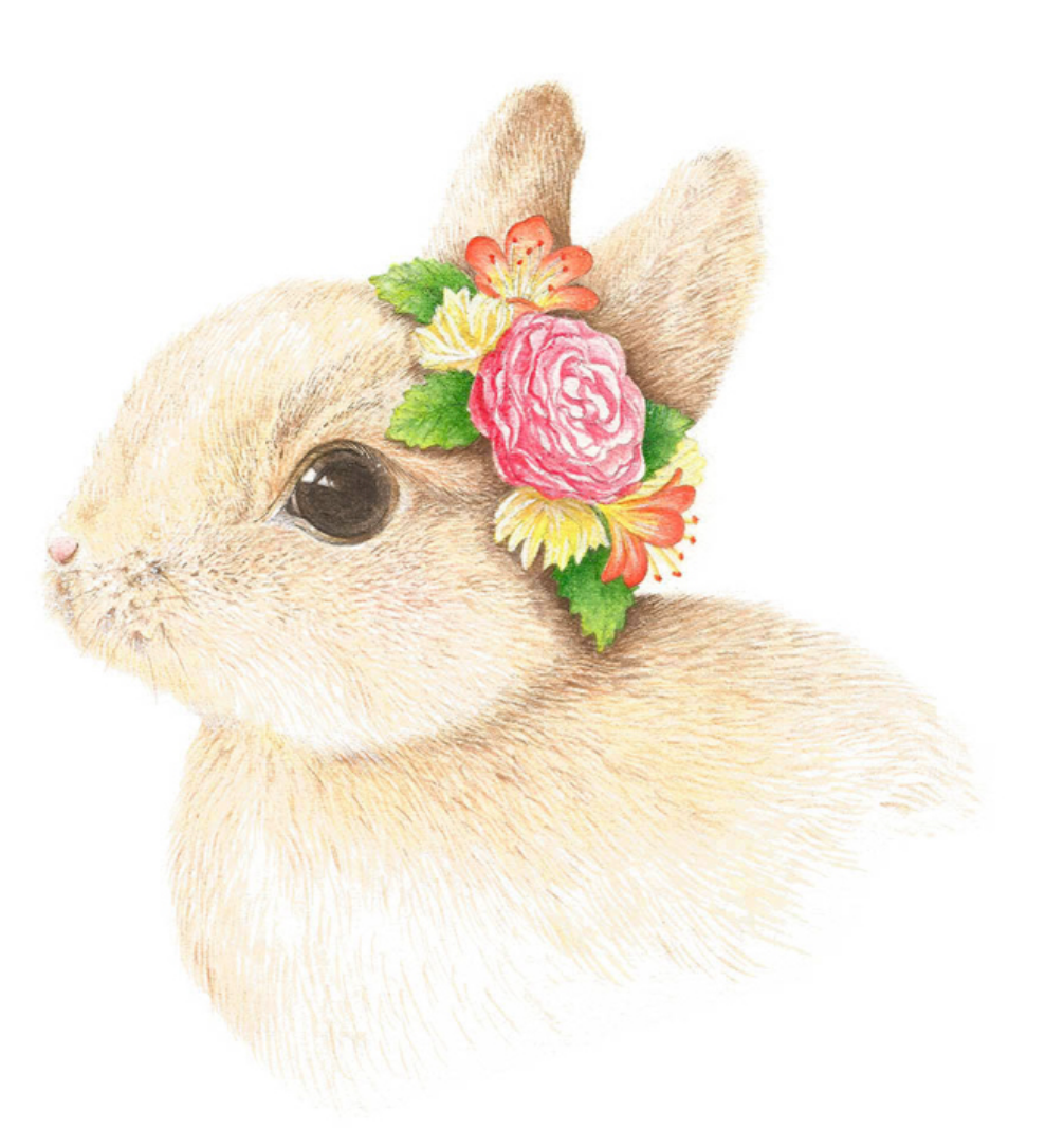 Watercolor Flower Crown Baby Wild Animals