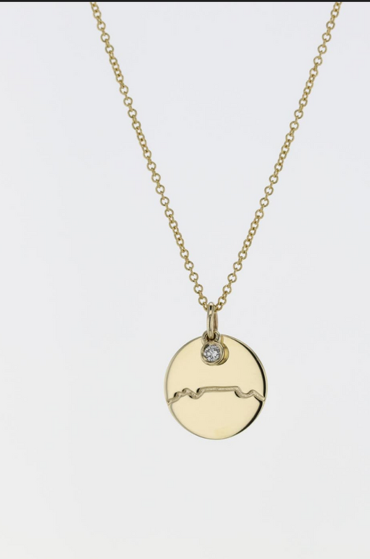 Table Mountain Disc Necklace