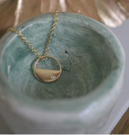 Minimalist Half-Round Necklace