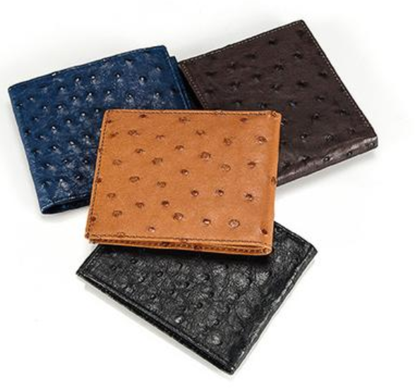 Ostrich Wallet: Mens Bifold Slim